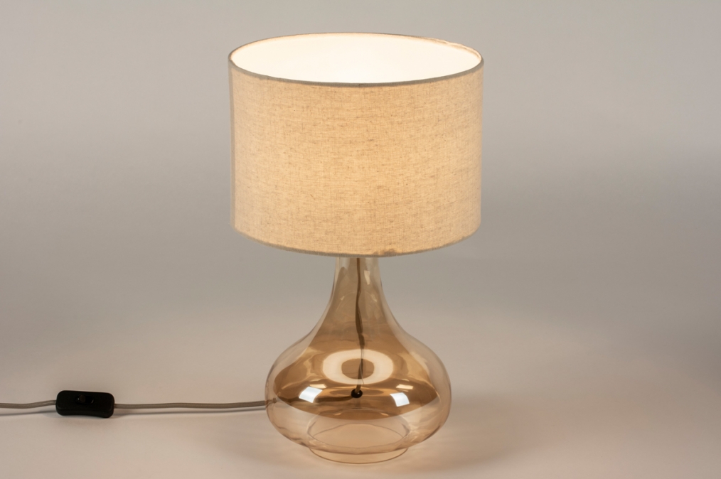 Stolní designová lampa Empora Bernstein Taupe