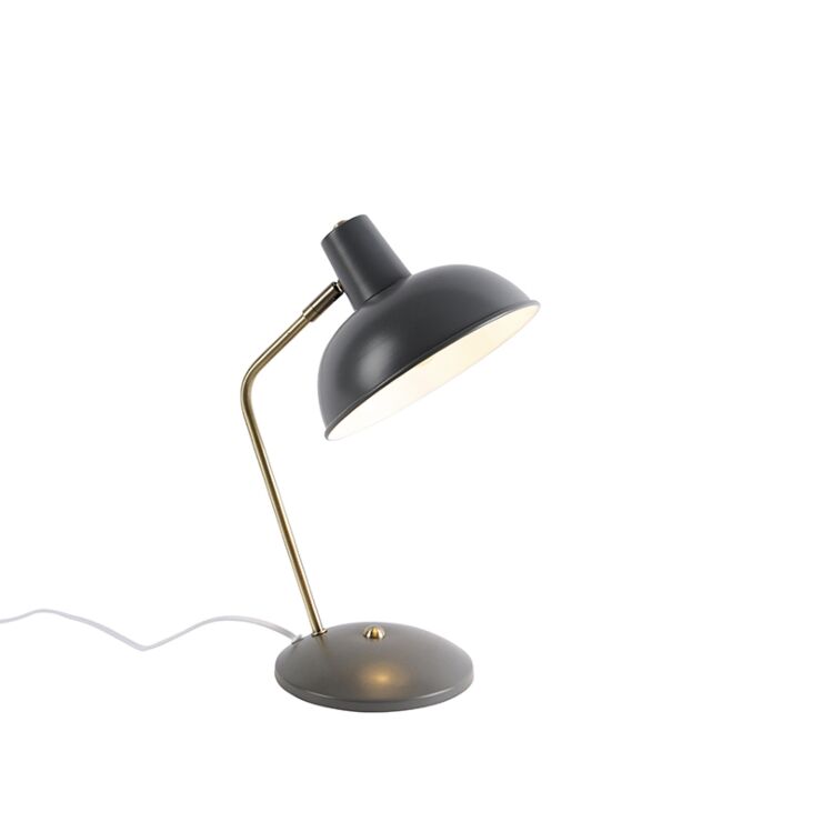 Stolní šedá retro lampa Milton Grey